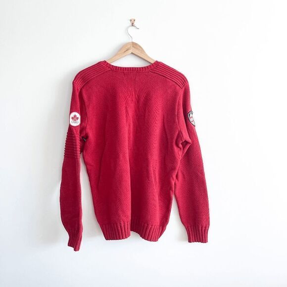 Hudson's Bay Co Men's 2010 Olympic Sweater Knit Red Long Sleeve Large - Picture 2 of 7